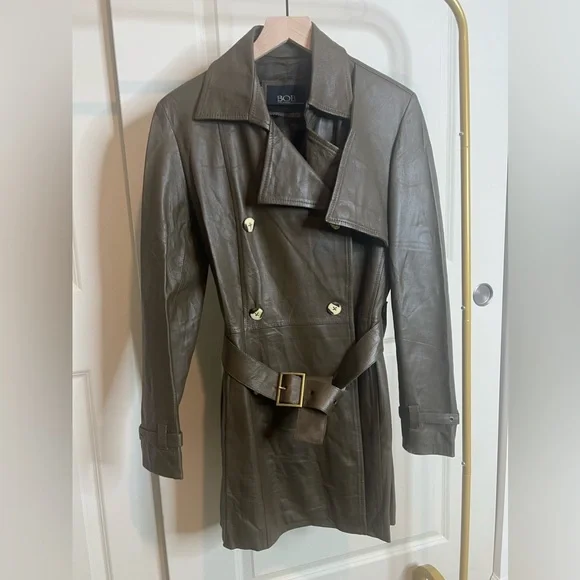 Fendi Leather Trench Coat